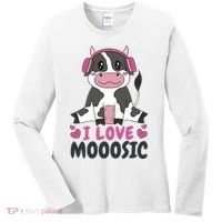 I Love Music Cow Women's Long Sleeve Shirt thumb 0