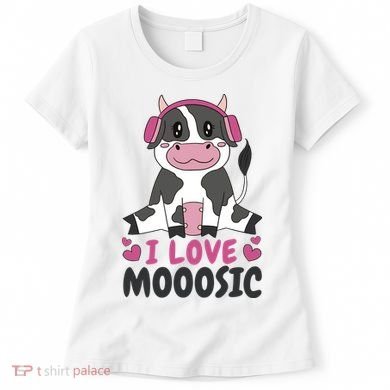 I Love Music Cow Women's T-Shirt