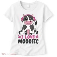 I Love Music Cow Women's T-Shirt thumb 0