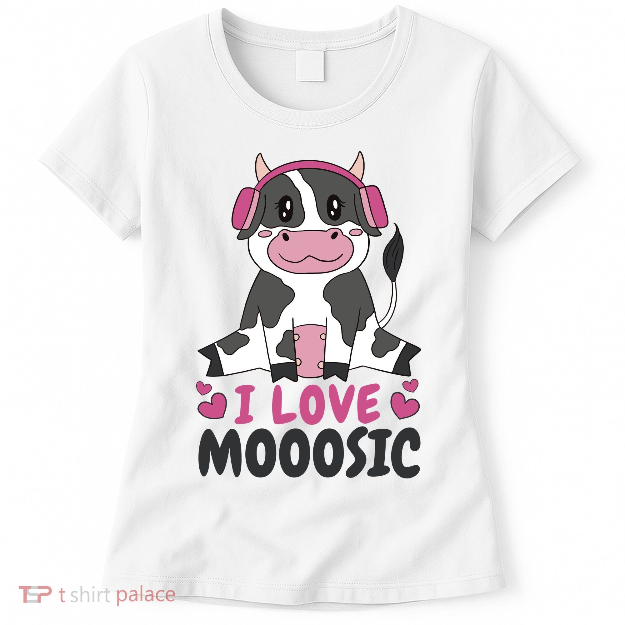 I Love Music Cow Women's T-Shirt