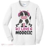 I Love Music Cow Kids Long Sleeve Shirt thumb 0