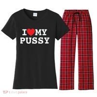 I Love My Pussy Women's Flannel Pajama Set thumb 0