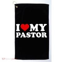 I Love My Pastor Golf Towel thumb 0