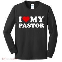 I Love My Pastor Kids Long Sleeve Shirt thumb 0