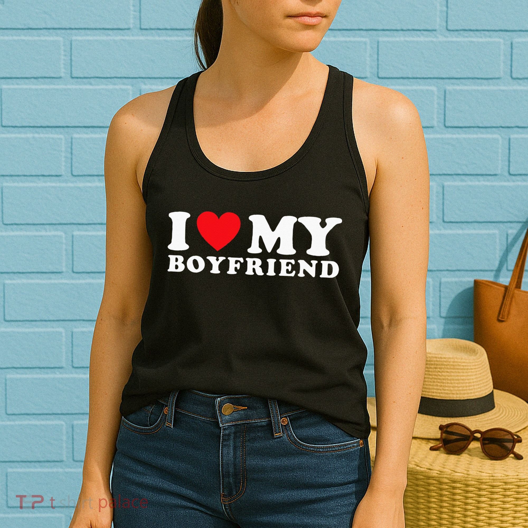 I Love My Boyfriend I Heart My Boyfriend BF Women's Tank Top