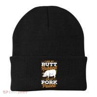 I Like My Butt Rubbed And My Pork Pulled Pig Meat July 4th Beanie thumb 0