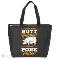 I Like My Butt Rubbed And My Pork Pulled Pig Meat July 4th Tote Bag thumb 0