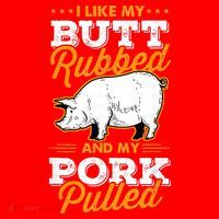 I Like My Butt Rubbed And My Pork Pulled Pig Meat July 4th Santa Hat thumb 1