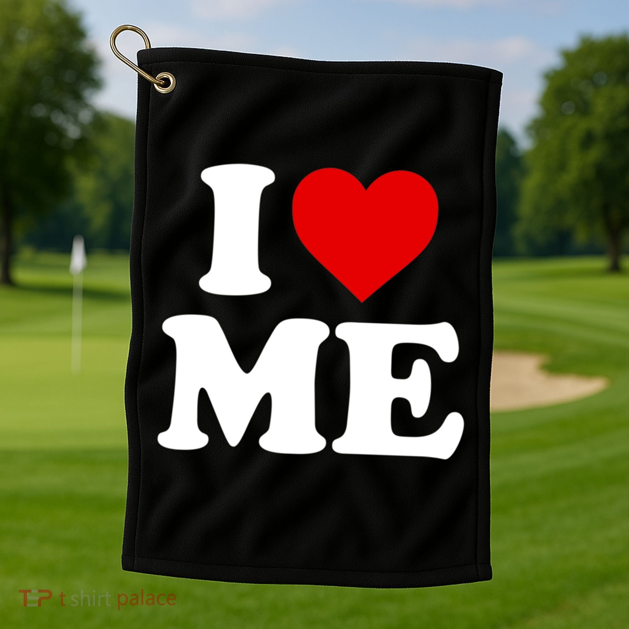 I Love Me Heart Maine Gift Golf Towel