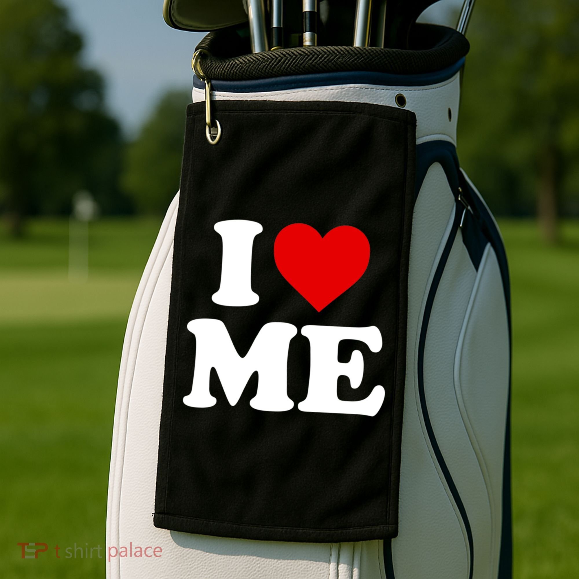 I Love Me Heart Maine Gift Golf Towel