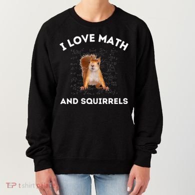 I Love Math And Squirrels Squirrel Lover Algebra Teacher Women's Sweatshirt
