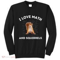 I Love Math And Squirrels Squirrel Lover Algebra Teacher Sweatshirt thumb 0