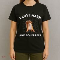 I Love Math And Squirrels Squirrel Lover Algebra Teacher T-Shirt thumb 4