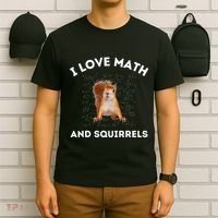 I Love Math And Squirrels Squirrel Lover Algebra Teacher T-Shirt thumb 6