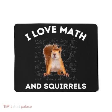 I Love Math And Squirrels Squirrel Lover Algebra Teacher Mousepad