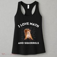 I Love Math And Squirrels Squirrel Lover Algebra Teacher Women's Tank Top thumb 3