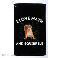 I Love Math And Squirrels Squirrel Lover Algebra Teacher Golf Towel thumb 0