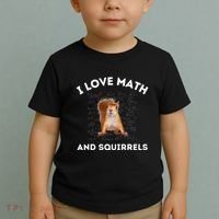 I Love Math And Squirrels Squirrel Lover Algebra Teacher Toddler T-Shirt thumb 2