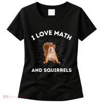 I Love Math And Squirrels Squirrel Lover Algebra Teacher Women's T-Shirt thumb 0
