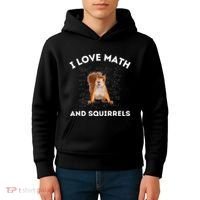 I Love Math And Squirrels Squirrel Lover Algebra Teacher Kids Hoodie thumb 4