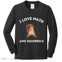 I Love Math And Squirrels Squirrel Lover Algebra Teacher Kids Long Sleeve Shirt thumb 0