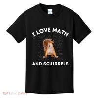 I Love Math And Squirrels Squirrel Lover Algebra Teacher Kids T-Shirt thumb 0
