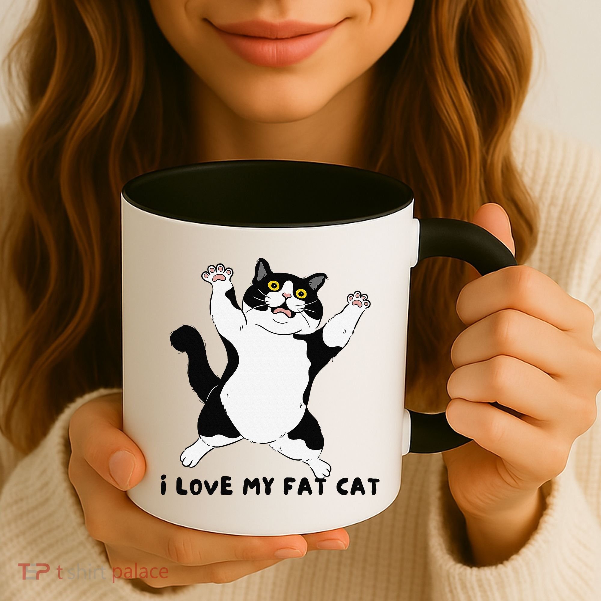I Love My Fat Cat Funny Cat Lover Coffee Mug