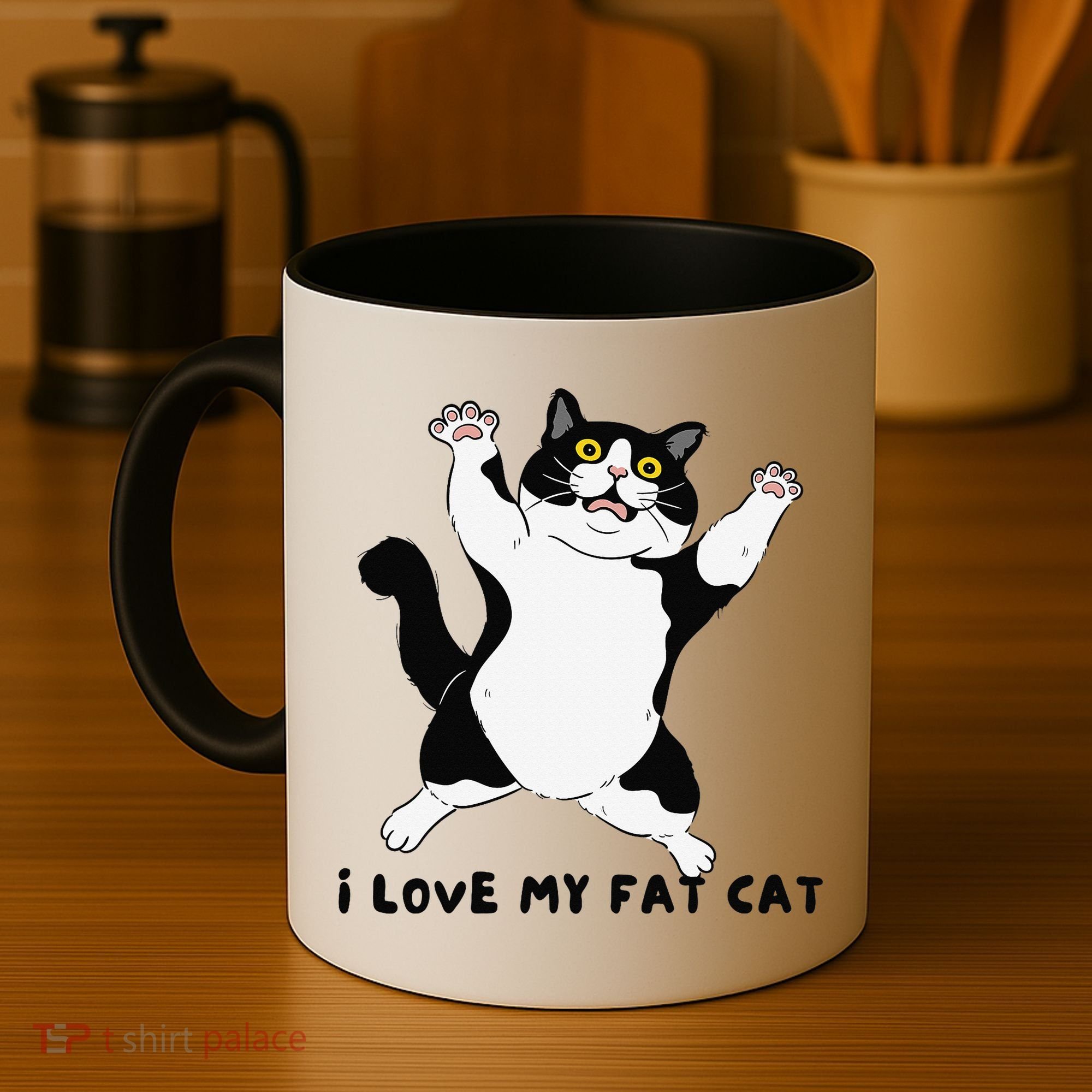 I Love My Fat Cat Funny Cat Lover Coffee Mug