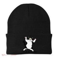 I Love My Fat Cat Funny Cat Lover Beanie thumb 0
