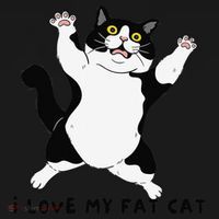 I Love My Fat Cat Funny Cat Lover Coaster thumb 2