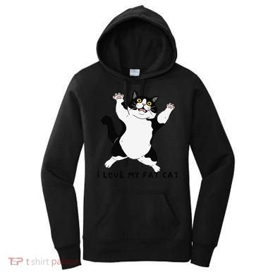 I Love My Fat Cat Funny Cat Lover Women's Hoodie