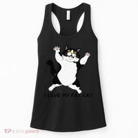 I Love My Fat Cat Funny Cat Lover Women's Tank Top thumb 0