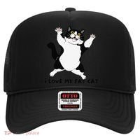 I Love My Fat Cat Funny Cat Lover Hat thumb 0