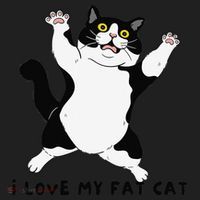 I Love My Fat Cat Funny Cat Lover Hat thumb 2