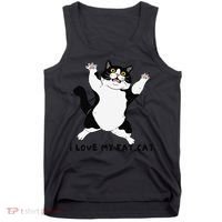 I Love My Fat Cat Funny Cat Lover Tank Top thumb 0