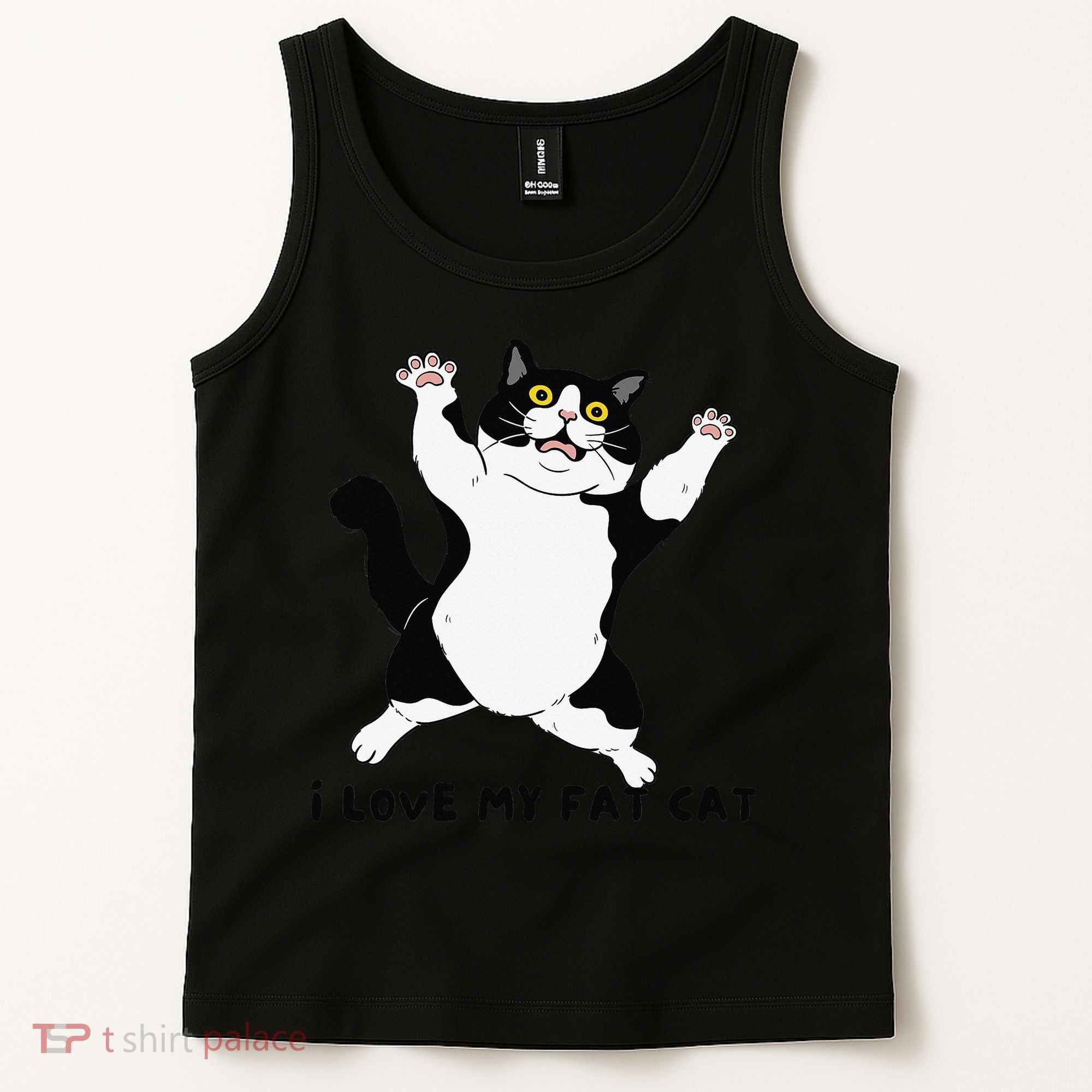 I Love My Fat Cat Funny Cat Lover Tank Top