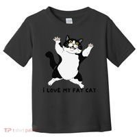 I Love My Fat Cat Funny Cat Lover Toddler T-Shirt thumb 0