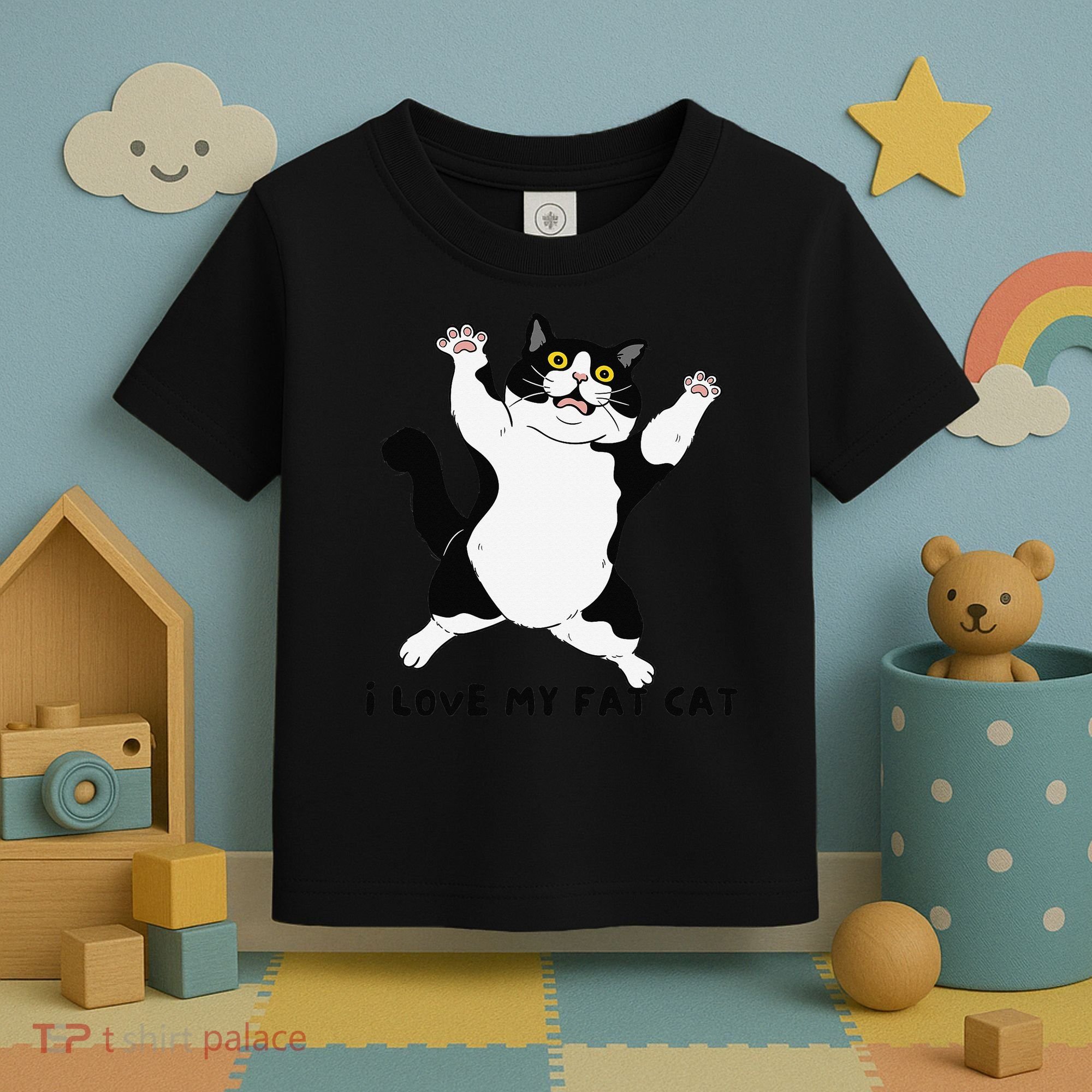 I Love My Fat Cat Funny Cat Lover Toddler T-Shirt