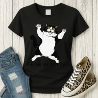 I Love My Fat Cat Funny Cat Lover Women's T-Shirt thumb 3