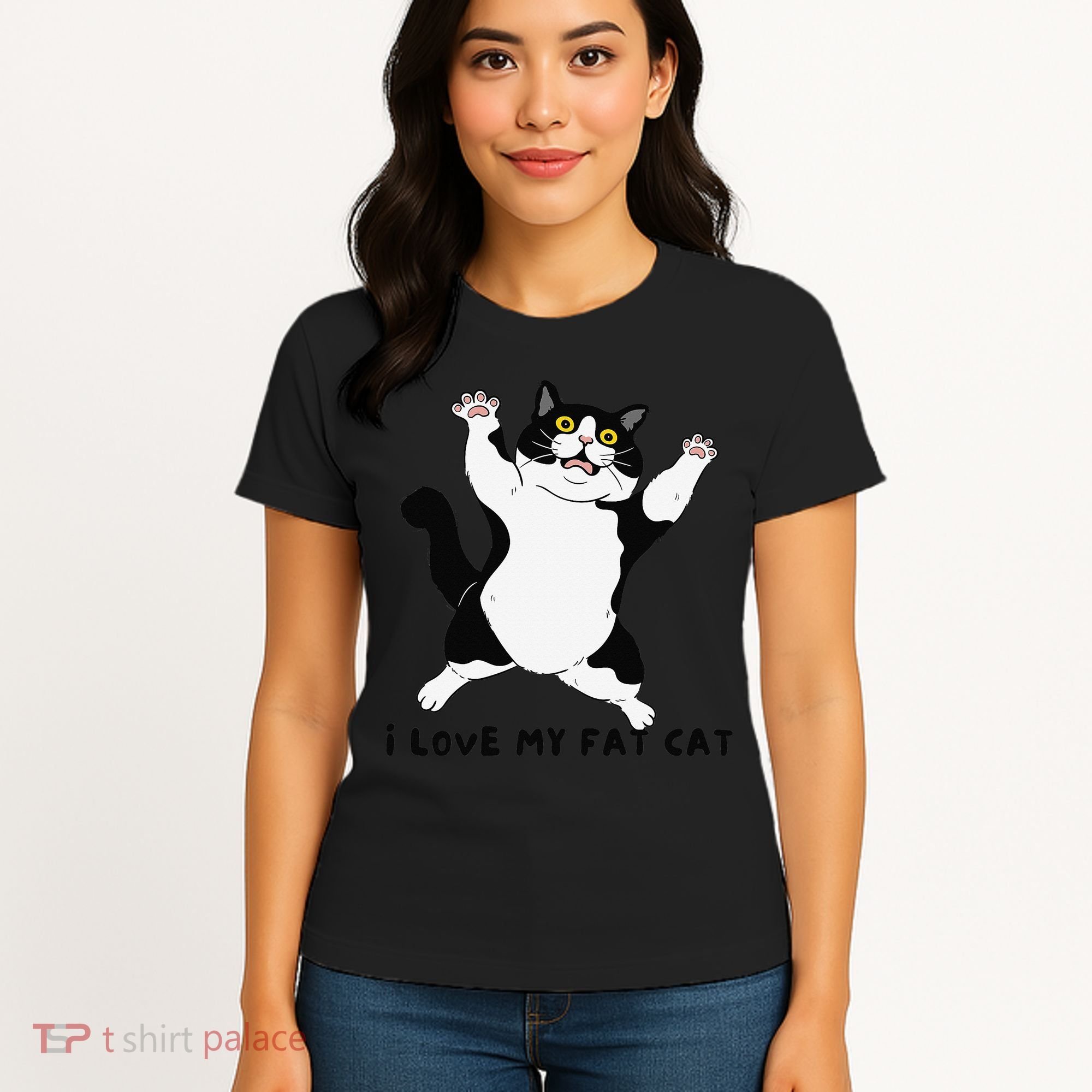 I Love My Fat Cat Funny Cat Lover Women's T-Shirt