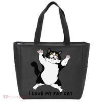 I Love My Fat Cat Funny Cat Lover Tote Bag thumb 0