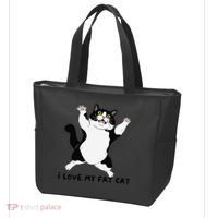 I Love My Fat Cat Funny Cat Lover Tote Bag thumb 3