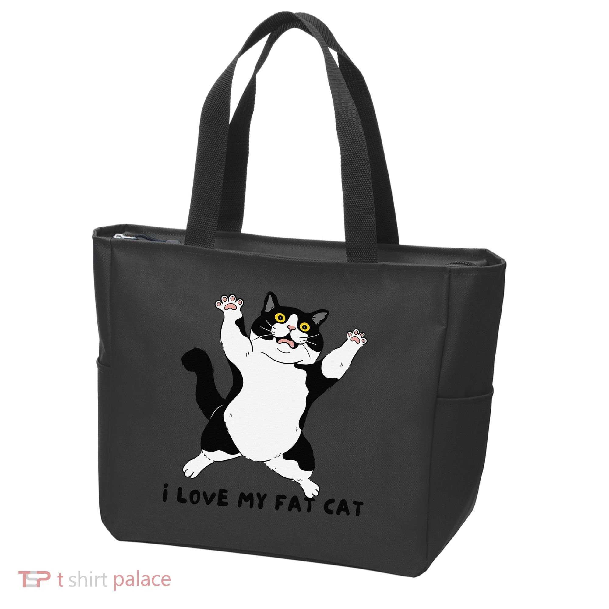 I Love My Fat Cat Funny Cat Lover Tote Bag