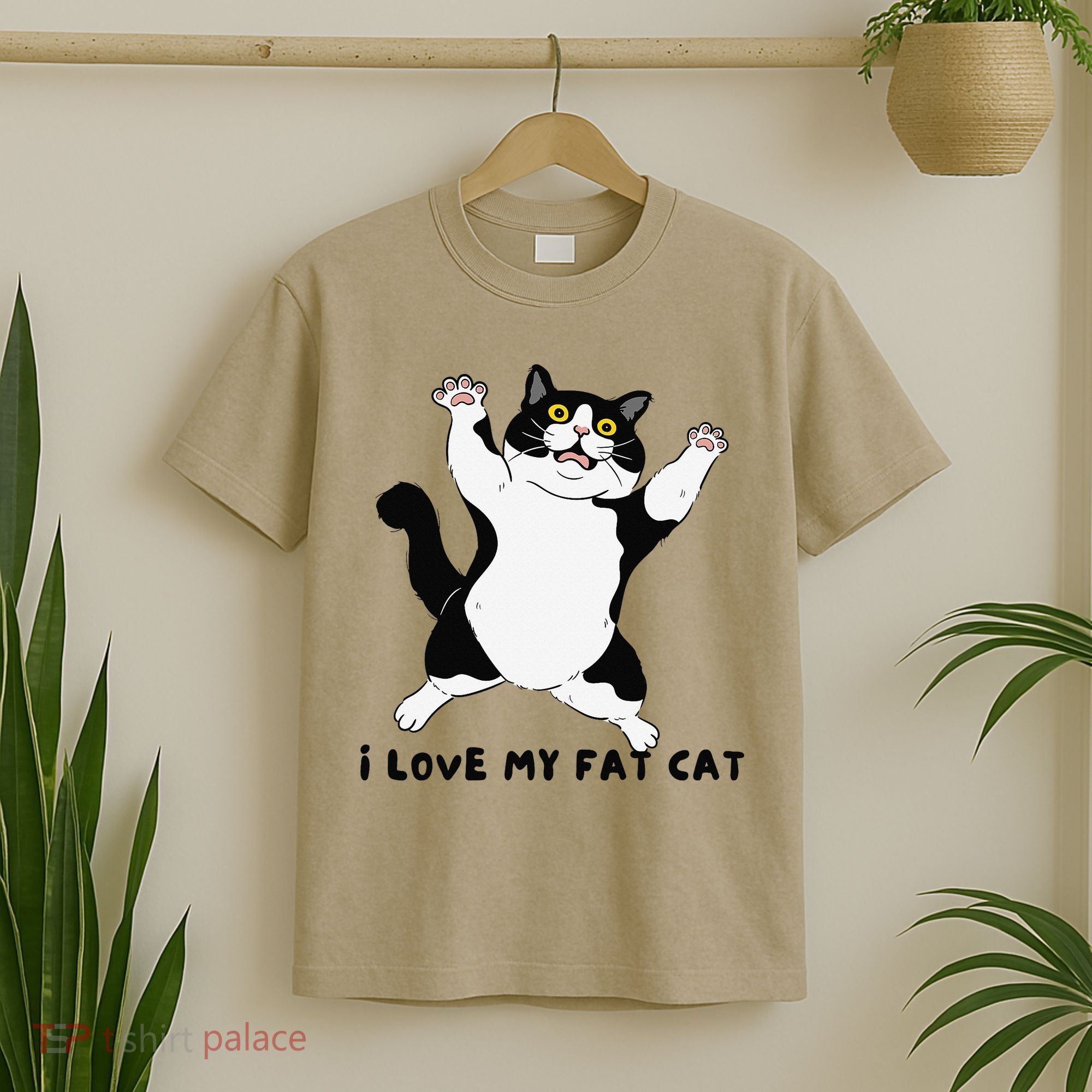 I Love My Fat Cat Funny Cat Lover T-Shirt