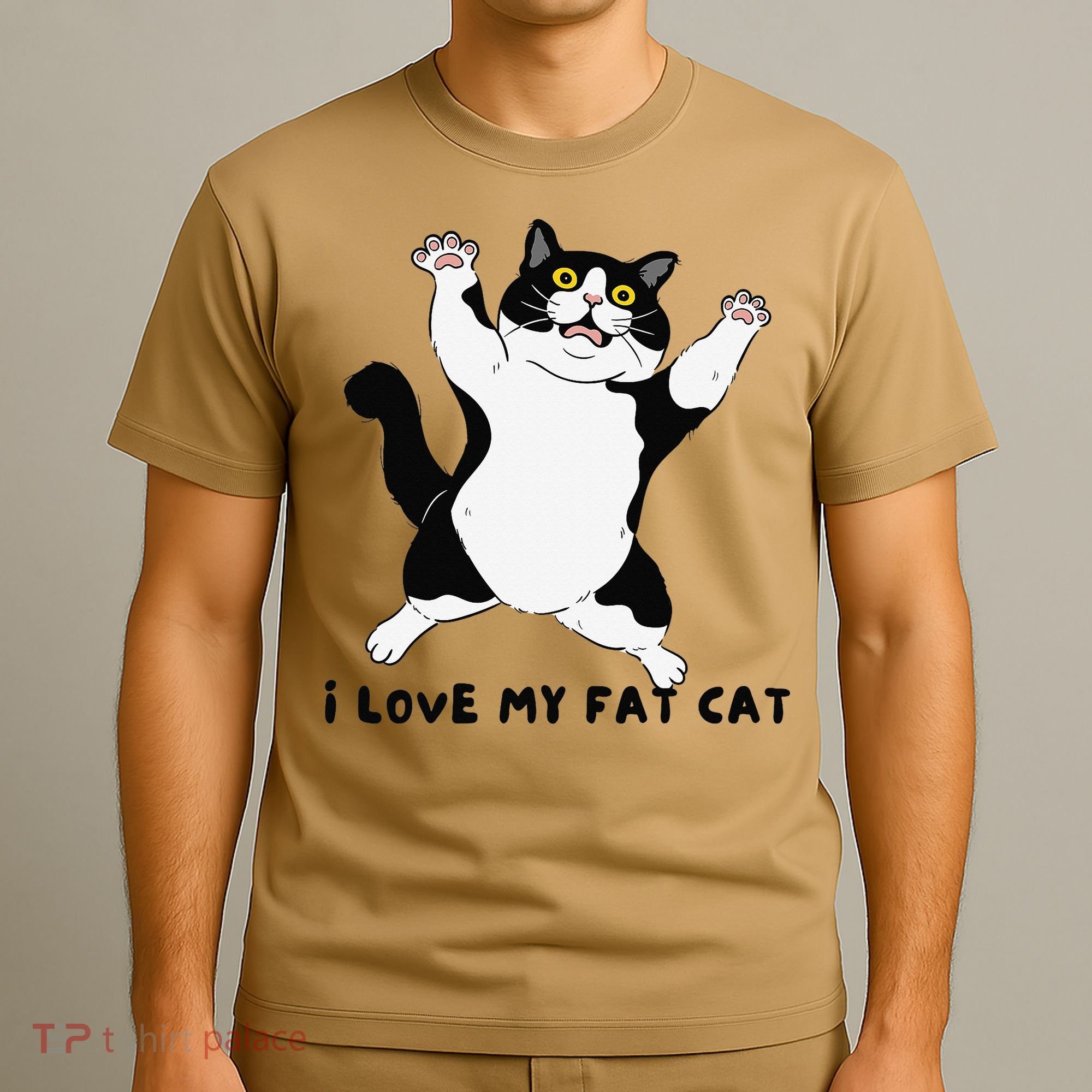 I Love My Fat Cat Funny Cat Lover T-Shirt