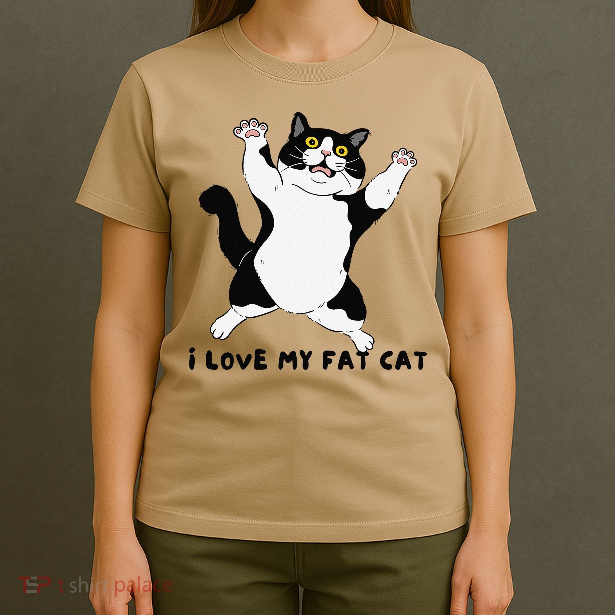 I Love My Fat Cat Funny Cat Lover T-Shirt