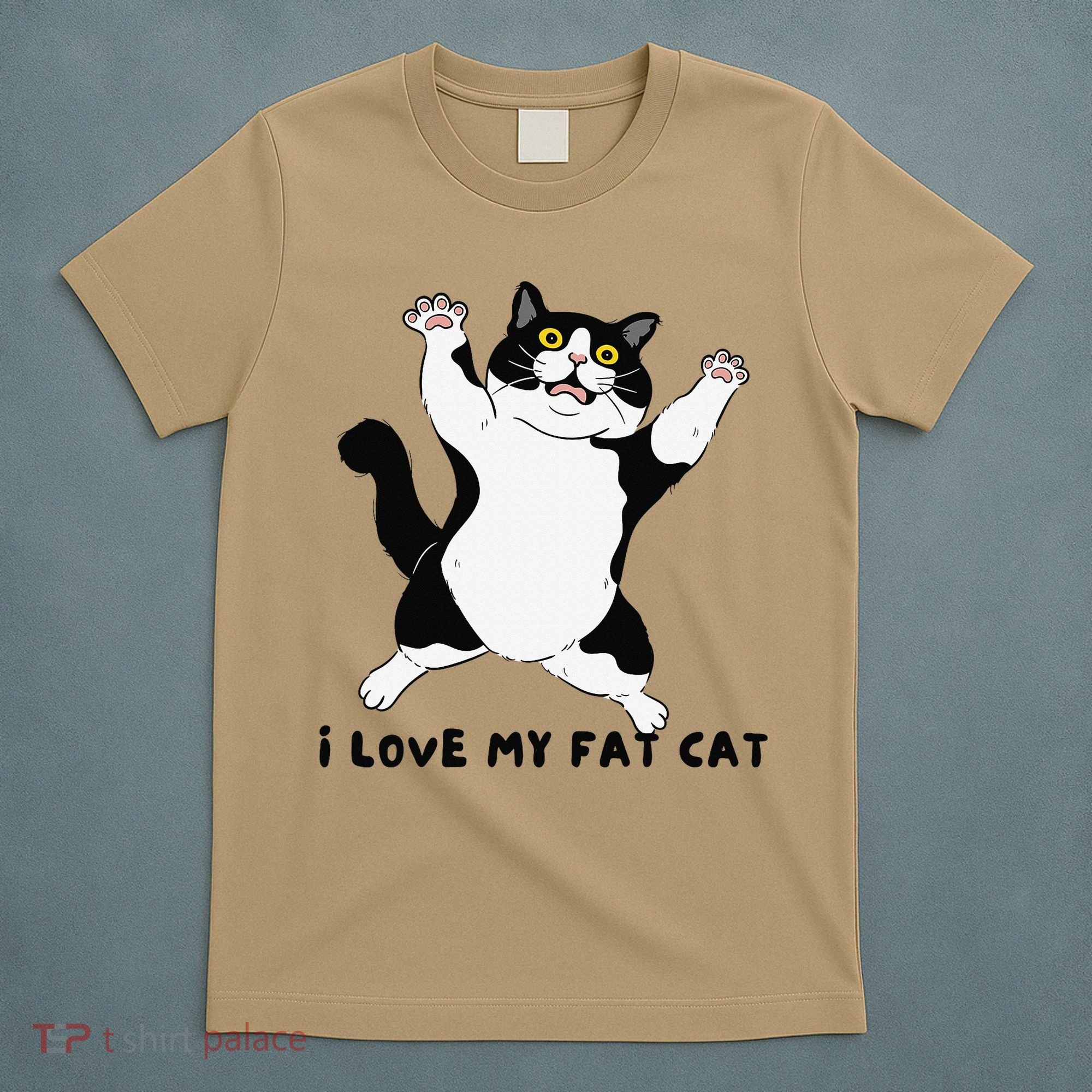 I Love My Fat Cat Funny Cat Lover T-Shirt