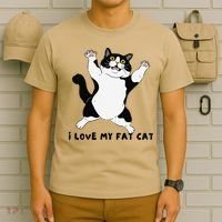 I Love My Fat Cat Funny Cat Lover T-Shirt thumb 6