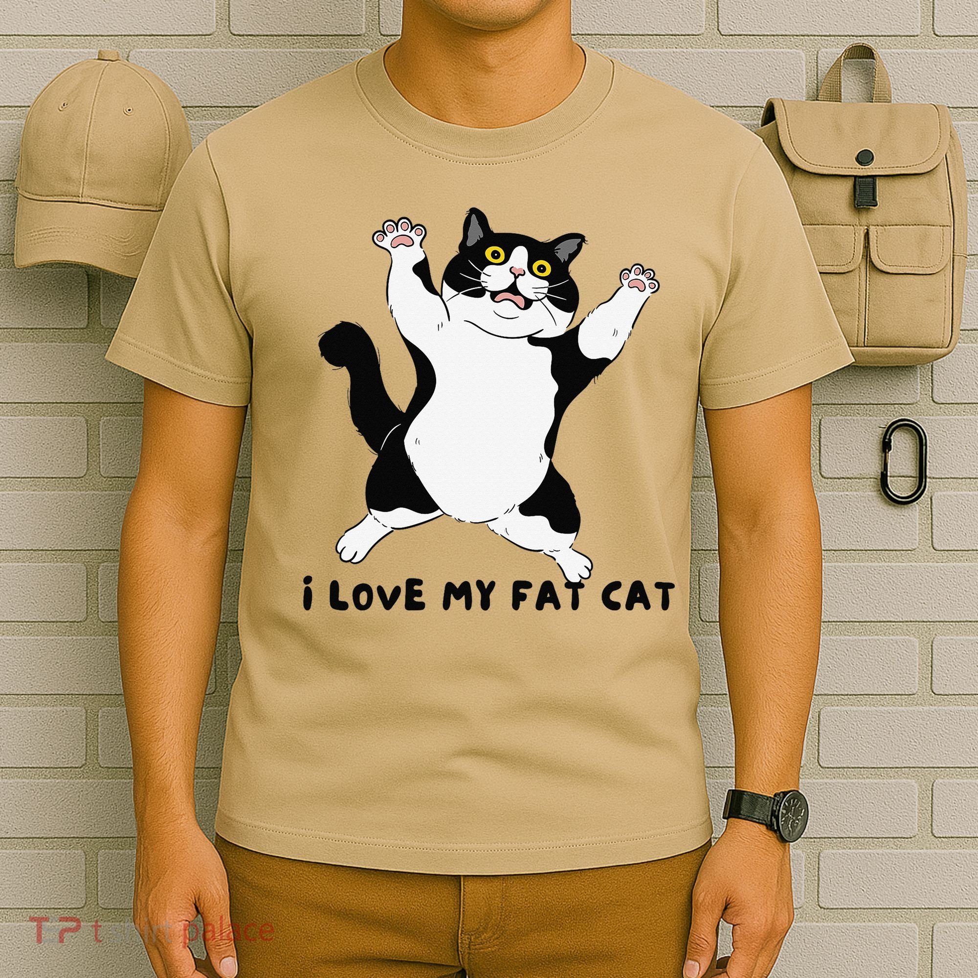 I Love My Fat Cat Funny Cat Lover T-Shirt