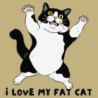 I Love My Fat Cat Funny Cat Lover Mousepad thumb 1